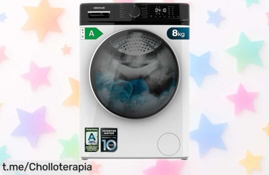 Lavadora de carga frontal Cecotec Bolero Dresscode 8610 con vapor y motor silencioso a un ofertón que no querrás dejar escapar, ¡tu ropa te lo agradecerá!