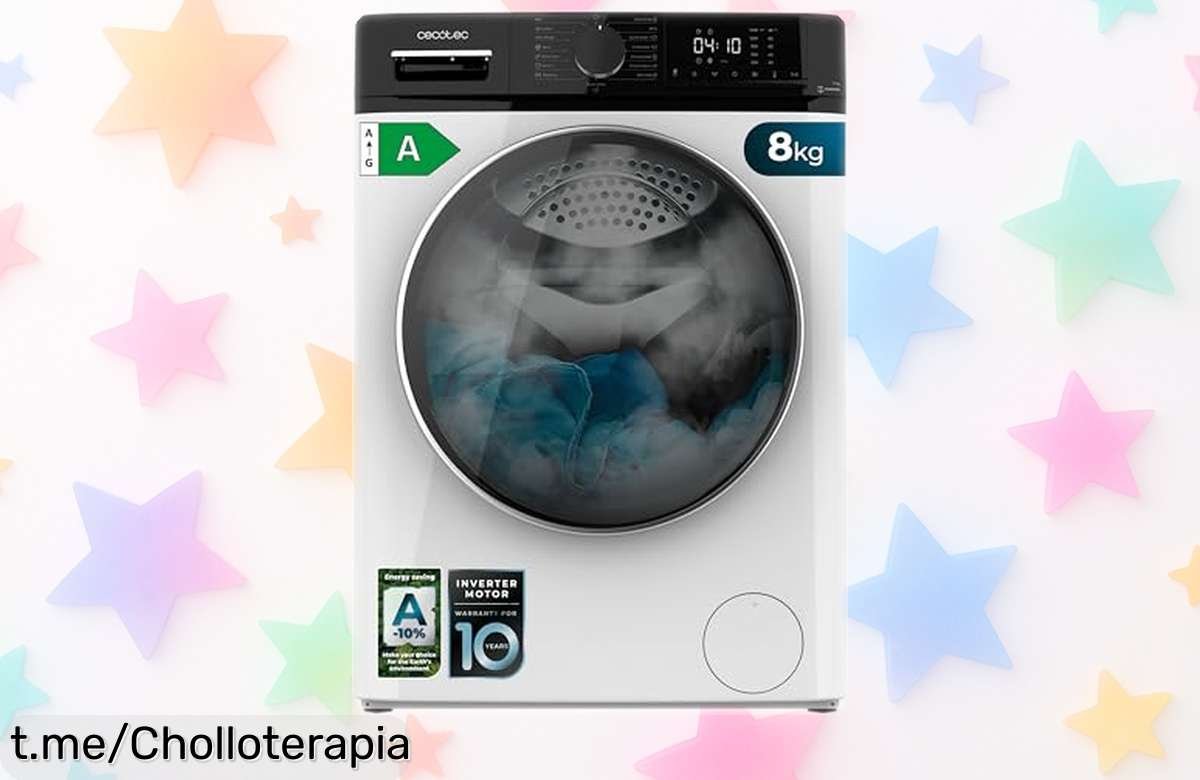 Lavadora de carga frontal Cecotec Bolero Dresscode 8610 con vapor y motor silencioso a un ofertón que no querrás dejar escapar, ¡tu ropa te lo agradecerá!