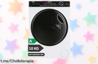 Lavadora de carga frontal Haier IPro Series 5 con app y vapor, ¡un ofertón que te hará disfrutar del lavado sin ruidos en casa! No dejes pasar esta oportunidad única.