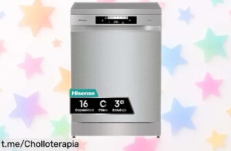 Lavavajillas Hisense HS643C90X con apertura automática y lavado en 15 minutos a un precio de escándalo, disfrutarás más tiempo con los tuyos. ¡No te lo pierdas!