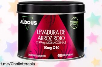 Levadura de arroz rojo Aldous con Coenzima Q10 a precio loco: cuida tu corazón y controla el colesterol natural. ¡No te quedes sin este ofertón que hará sonreír a tu salud!