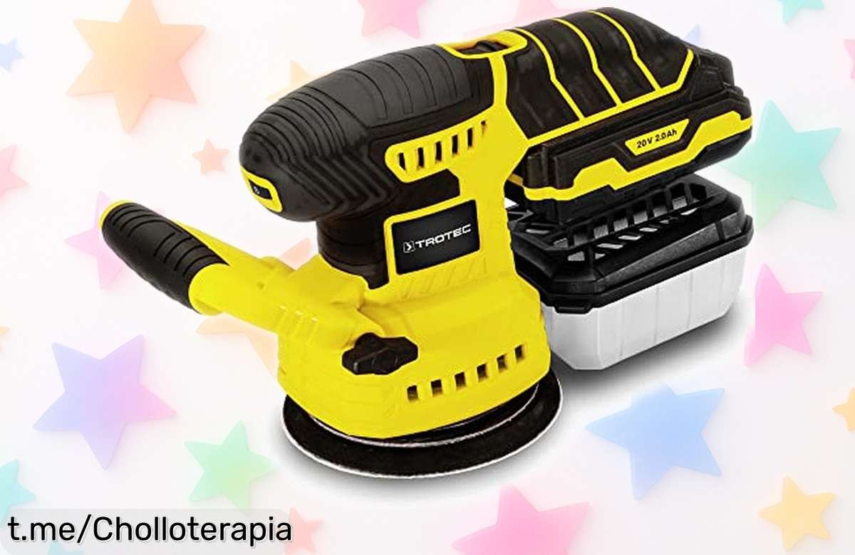 Lijadora excéntrica a batería TROTEC PESS 1020V, ¡el chollo que estabas esperando para dejar tus muebles perfectos sin enredos y a un precio de risa!