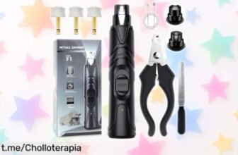 Lima eléctrica para uñas de perros ETENTOUS: precisión total con luz LED a precio loco, ¡aprovecha este ofertón y cuida a tu peludo como se merece!