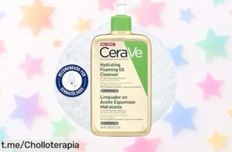 Limpiador en aceite espumoso CeraVe, un chollo para tu piel: limpia a fondo y la deja suave. ¡No dejes pasar esta rebaja imperdible que tu rostro te agradecerá!
