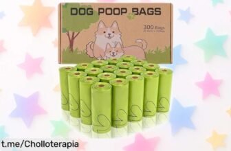 Lleva la tranquilidad a tus paseos con las bolsas para caca AiTodos®: 300 unidades súper resistentes, ¡un chollazo que no puedes dejar escapar!