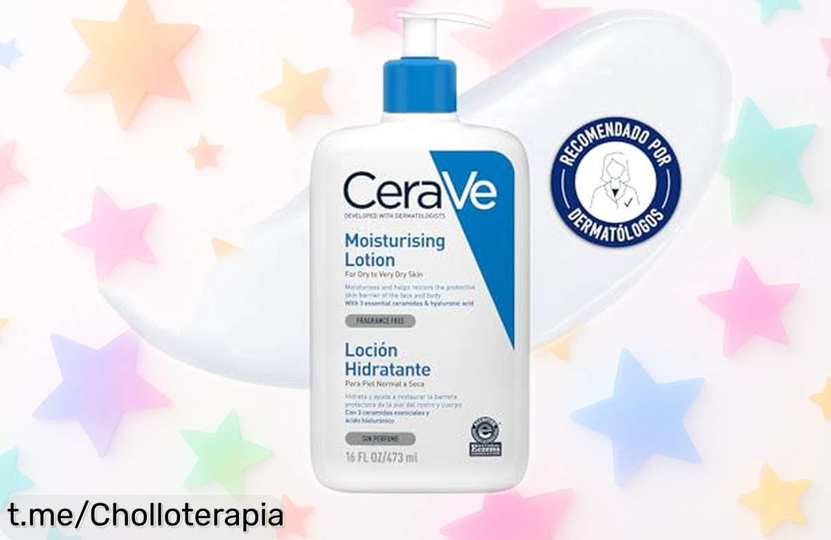 Loción hidratante CeraVe para piel seca y muy seca: cuida tu piel con un precio de regalo que no se repite. ¡Hidrátate al instante y siente la diferencia en tu piel!