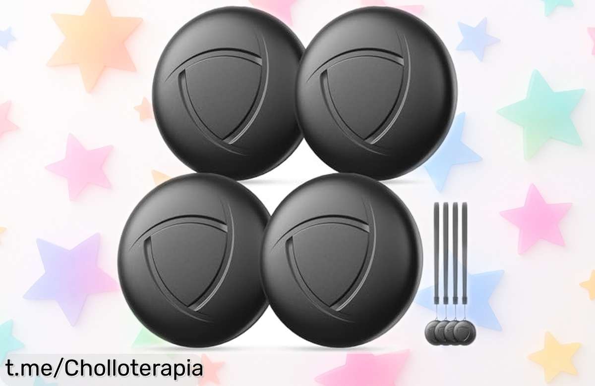 Lote de 4 localizadores Bluetooth que te ayudarán a encontrar llaves y móvil al instante: un chollazo para no perder nada importante, ¡no lo dejes escapar!