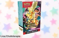 Lote de 6 sobres Pokémon Mejora de Megaevolución Héroes Ascendentes a precio loco, amplía tu mazo con cartas exclusivas y vive la emoción del juego ¡hazte con ellos antes que se agoten!