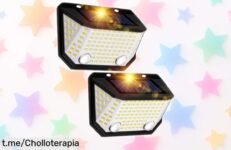 Luces solares K KASONIC con sensor dual que iluminan tu jardín como nunca, ¡todo a un precio loco! Aprovecha esta oferta antes de que se acabe y dale vida a tus espacios exteriores.