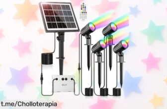 Luces solares LED CLY para jardín con 10 colores y control remoto a precio loco, transforma tu terraza en un lugar espectacular ¡No dejes pasar esta oferta increíble!