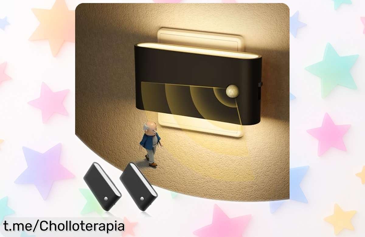 Luz nocturna JandCase con detector de movimiento, pack de 2 unidades a precio loco para que tus peques naveguen tranquilos en la oscuridad. ¡No te quedes sin ellas!