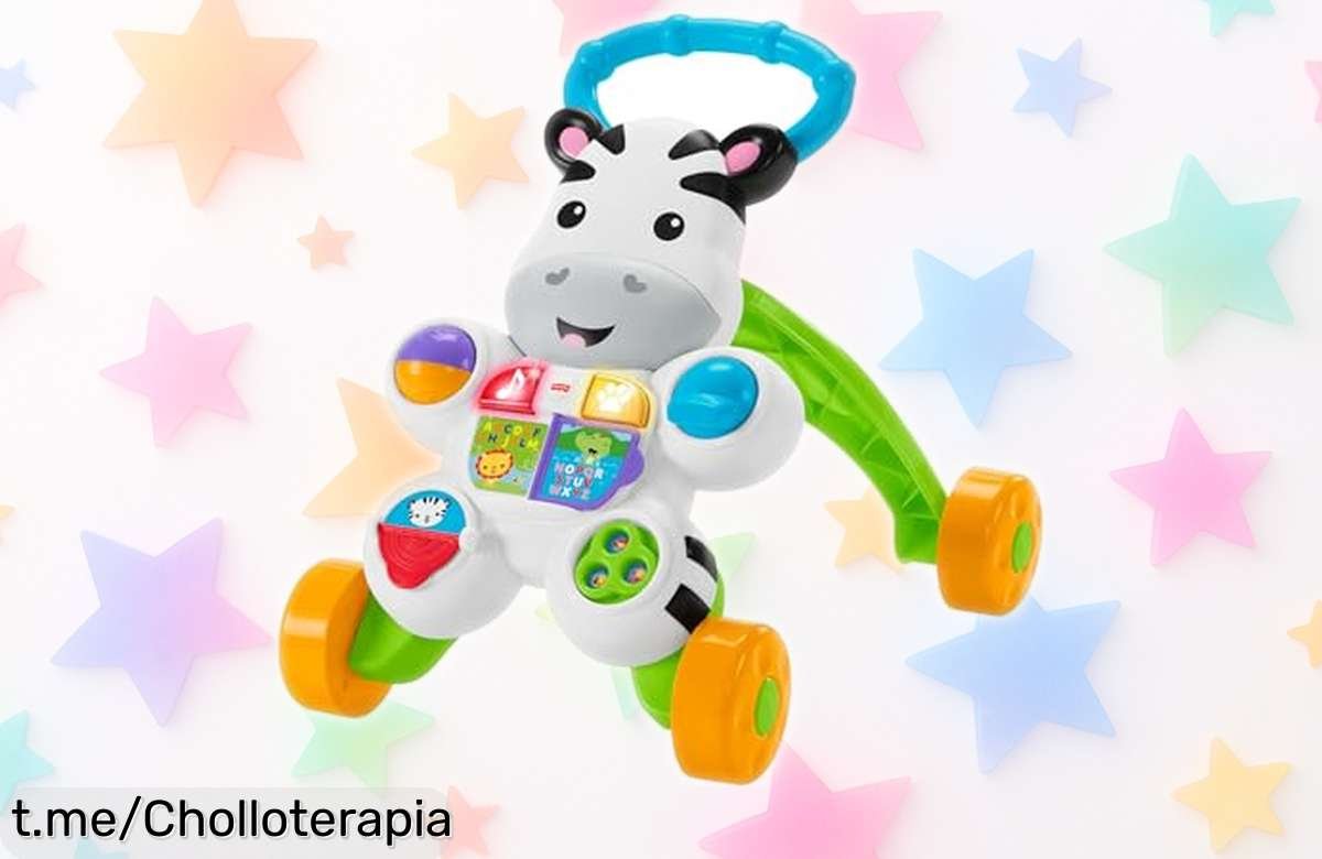 Magical Andador correpasillos FisherPrice Cebra parlanchina con música y luces, ¡rebajado para que tus peques aprendan jugando! Consíguelo ahora o te quedarás sin él.