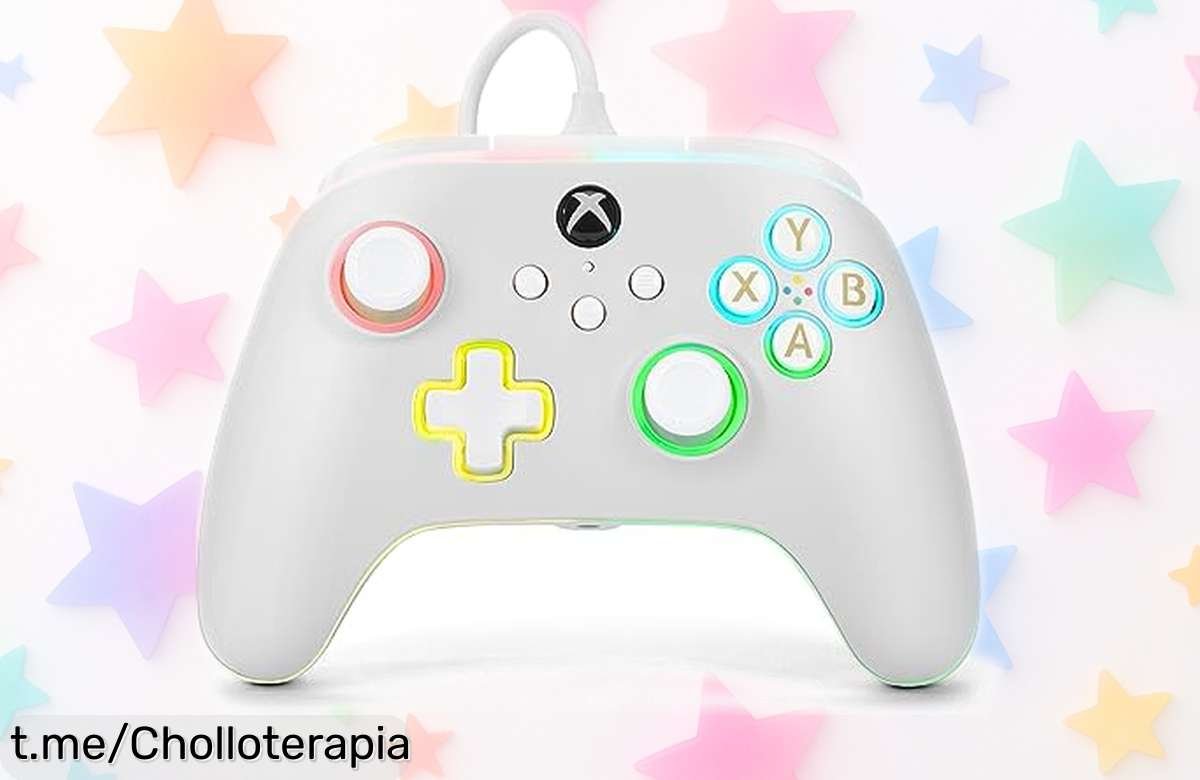 Mando con cable Power A Advantage para Xbox Series X|S y One, ¡ofertón luminoso que hará vibrar tus mejores partidas! Aprovecha este chollo antes de que se agote.