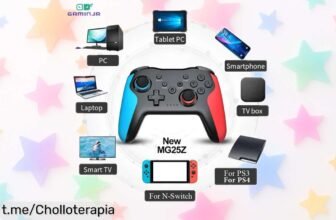 Mando inalámbrico GAMINJA MG25Z con vibración doble, la mejor jugada a un precio regalado que no podrás dejar pasar. ¡Tu experiencia de juego te lo agradecerá!