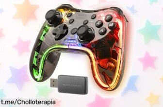 Mando inalámbrico Mars Gaming MGP24 con luces RGB y vibración, ¡un chollazo en precio que hará tus partidas épicas! No dejes escapar esta oferta única.