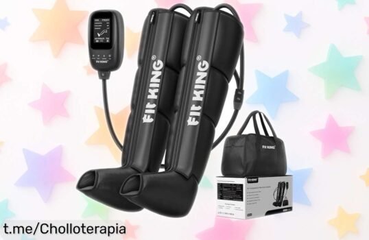 Masajeador de piernas FIT KING con presoterapia: alivio rápido tras entrenar a un precio loco, ¡disfruta del descanso que mereces antes que se agoten!