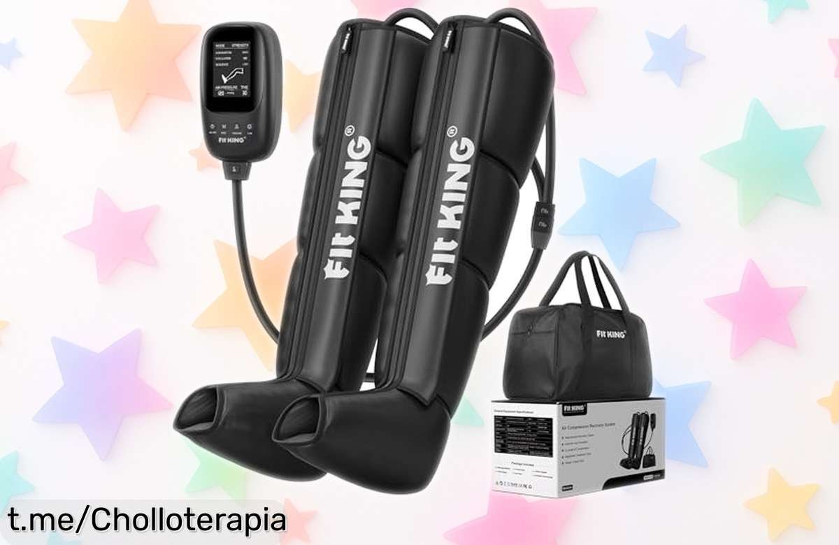 Masajeador de piernas FIT KING con presoterapia: alivio rápido tras entrenar a un precio loco, ¡disfruta del descanso que mereces antes que se agoten!