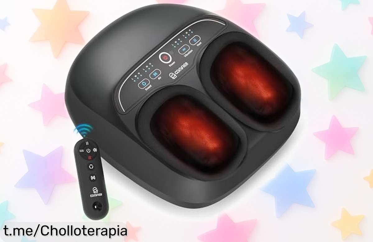 Masajeador de pies Comfier: pura relajación con calor y shiatsu a un precio rebajado, tu aliado contra el estrés está esperándote. ¡No te lo pierdas!
