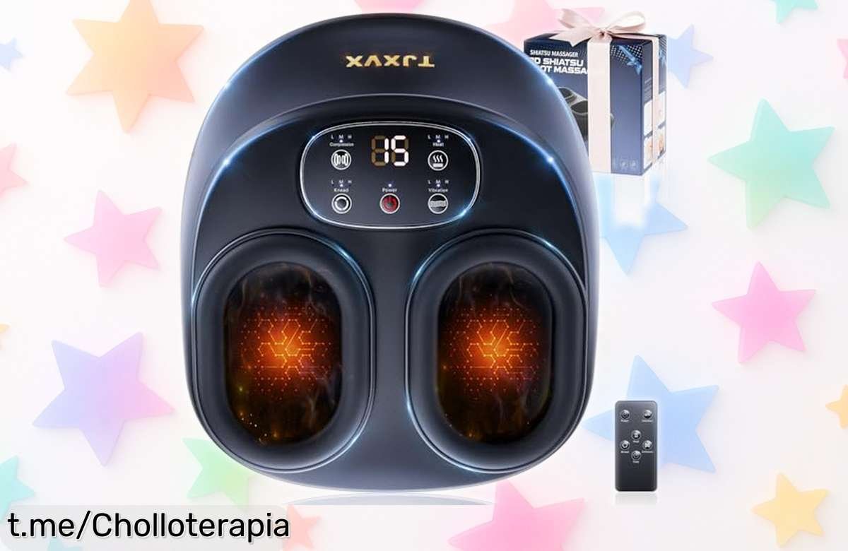 Masajeador de pies Shiatsu con calor y compresión, un placer absoluto para tus piernas a un precio loco que te hará sentir como nuevo. ¡No dejes pasar esta oportunidad!