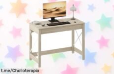 Mesa escritorio HOMCOM súper firme y moderna, chollo ideal para transformar tu rincón de trabajo ¡Aprovecha esta oferta loca antes de que se agote!