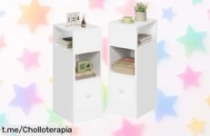 Mesitas de noche EUGAD para espacios pequeños, ¡pack de 2 a precio loco! Organización perfecta y diseño moderno que transforma tu rincón. ¡No te quedes sin ellas!