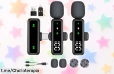 Micrófono Lavalier inalámbrico XIXIXIAXIA con sonido pro y clip, ¡la oferta que necesitas para llevar tus vídeos y podcasts a otro nivel! No te lo pierdas, atrévete a brillar.