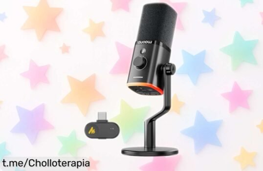 Micrófono inalámbrico de streaming MAONO PD100W, sonido espectacular y precio loco en una oferta que no querrás dejar pasar. ¡Hazte con el tuyo y mejora tus streams ahora!