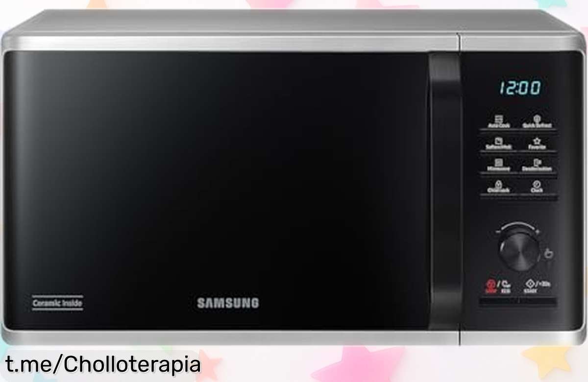 Microondas Samsung MS23B3515AS de 23 litros a precio regalado, calienta rápido y fácil ¡no te quedes sin el tuyo porque se agota!