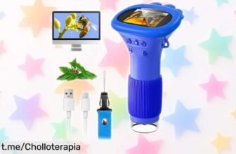 Microscopio digital SGAINUL para niños con pantalla y luces LED, ¡un gadget genial a precio loco que hará brillar su curiosidad!