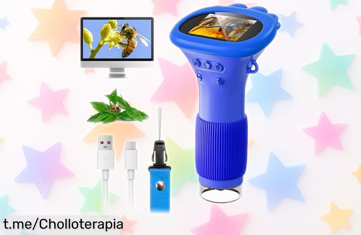 Microscopio digital SGAINUL para niños con pantalla y luces LED, ¡un gadget genial a precio loco que hará brillar su curiosidad!