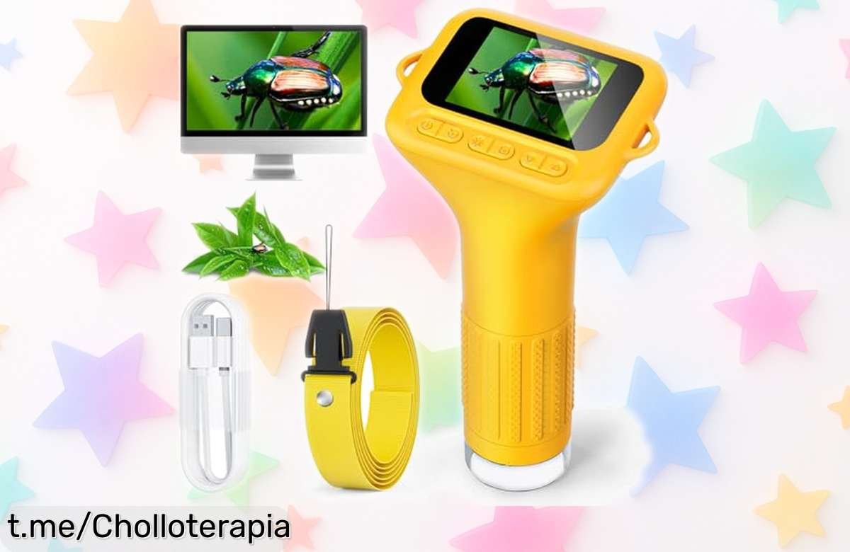 Microscopio digital SKYBASIC con zoom 1000x y pantalla de 2” ¡Gran rebaja! Haz que la curiosidad de tus peques brille en fotos y vídeos. No pierdas esta oportunidad única para explorar juntos.