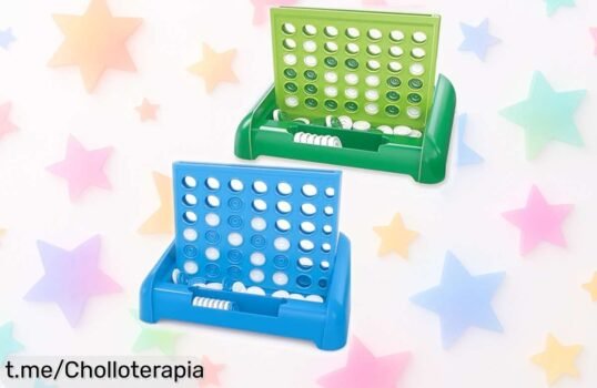 Mini Conecta 4 de mesa para niños, el juego que cabe en cualquier mochila y promete risas; ¡ofertón irresistible para entretenerte en casa o donde quieras!