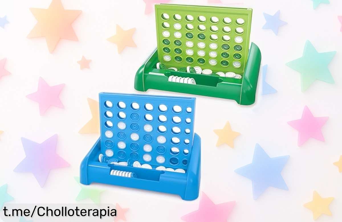 Mini Conecta 4 de mesa para niños, el juego que cabe en cualquier mochila y promete risas; ¡ofertón irresistible para entretenerte en casa o donde quieras!
