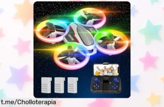 Mini drone para peques con cámara HD 1080P y luces chulas a un precio loco, ¡aprovecha esta oferta única y deja que la diversión empiece ya!