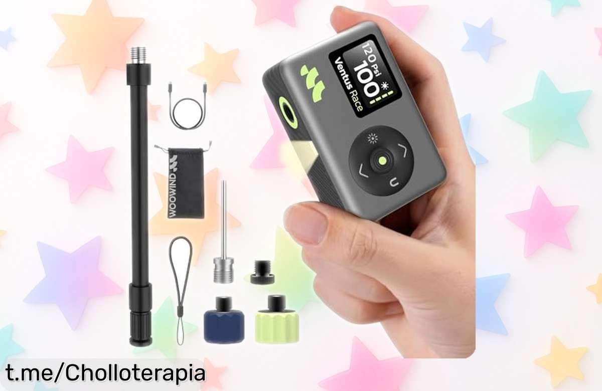 Mini inflador eléctrico Woowind: ¡Llenas tus ruedas en 50 segundos y a precio de ganga! No te quedes sin pedalear, hazte con el tuyo antes que se acaben.