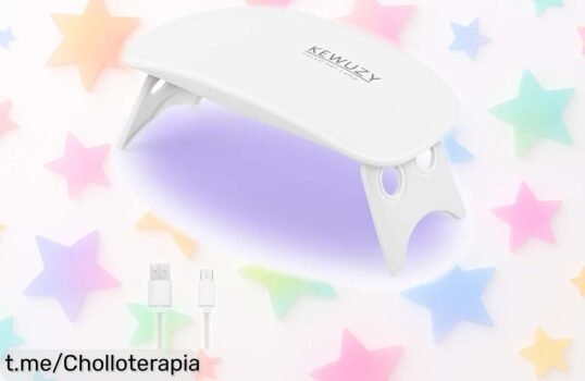 Mini lámpara UV KEWUZY portátil y con temporizador, ¡se seca al instante y ahora a precio de ganga! Dale un toque especial a tu nail art, no te lo puedes perder.
