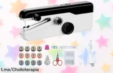 Mini máquina de coser eléctrica portátil que te hará la vida más fácil, precio rebajado y lista para llevar tus arreglos a otro nivel. ¡No dejes escapar este super chollo!