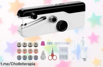 Mini máquina de coser eléctrica portátil que te hará la vida más fácil, precio rebajado y lista para llevar tus arreglos a otro nivel. ¡No dejes escapar este super chollo!