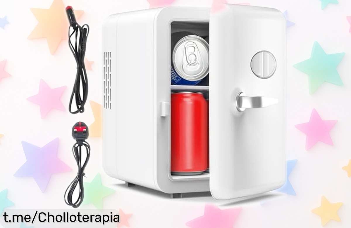 Mini nevera Vexloria 4L, el super chollo que enfría sin congelar tu skincare y snacks, ¡llévala a casa o al coche! No pierdas esta oferta limitada que te hace cuidarte siempre.