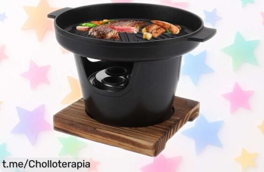 Mini parrilla portátil japonesa HN BBQ18A a precio loco, ideal para tus reuniones en casa o camping; ¡no te pierdas este chollazo que hará brillar tus asados!