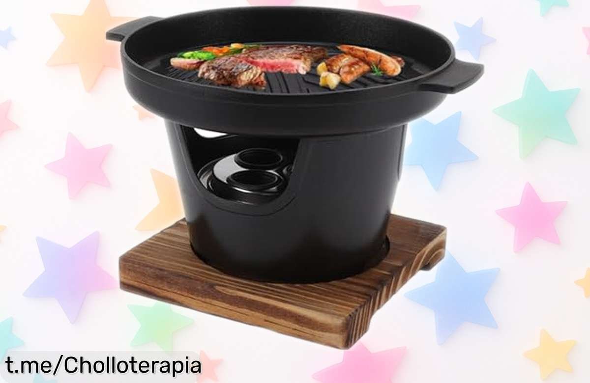 Mini parrilla portátil japonesa HN BBQ18A a precio loco, ideal para tus reuniones en casa o camping; ¡no te pierdas este chollazo que hará brillar tus asados!