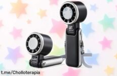 Mini ventilador portátil de mano con batería recargable y función hielo, ¡fresquito en segundos a un precio loco que no puedes dejar pasar!