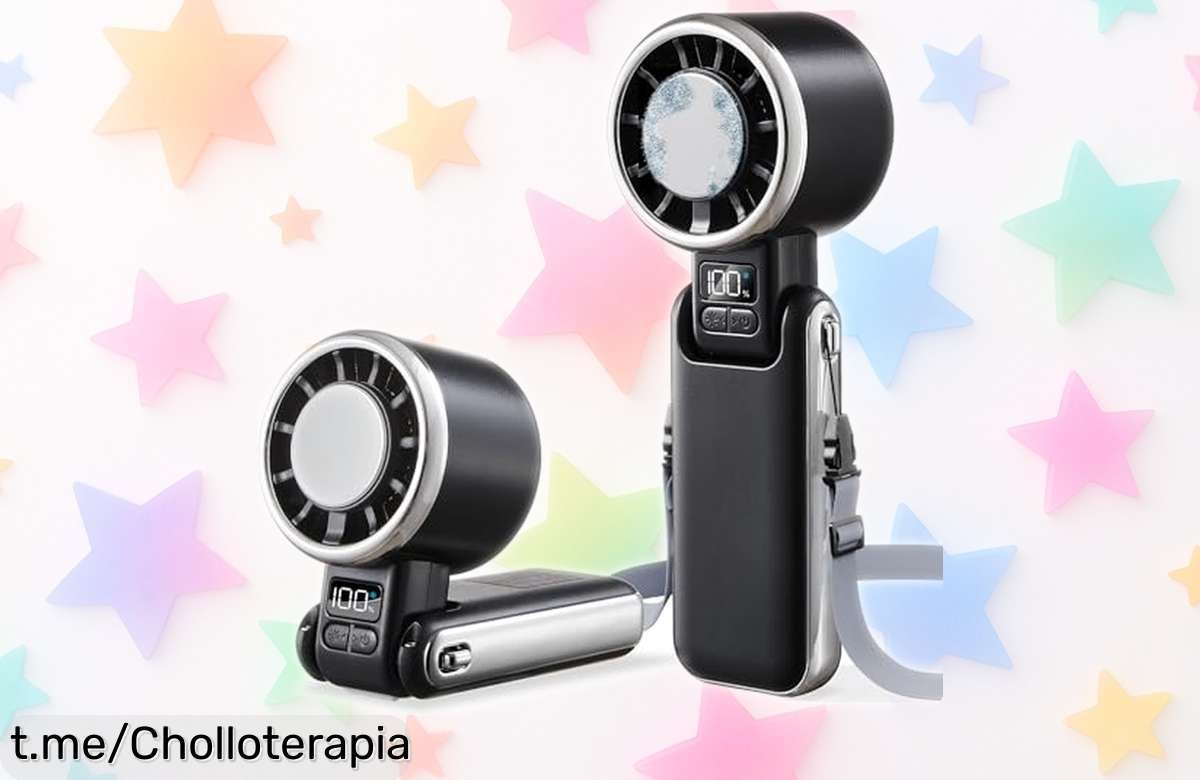 Mini ventilador portátil de mano con batería recargable y función hielo, ¡fresquito en segundos a un precio loco que no puedes dejar pasar!
