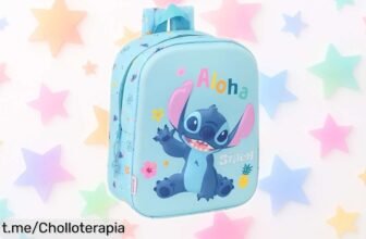 Mochila de guardería STITCH 3D, ¡diseño personalizable y duradera! Aprovéchate de esta oferta increíblemente práctica que fascinará a los más pequeños, no te quedes sin la tuya.