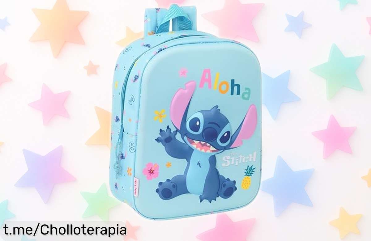 Mochila de guardería STITCH 3D, ¡diseño personalizable y duradera! Aprovéchate de esta oferta increíblemente práctica que fascinará a los más pequeños, no te quedes sin la tuya.