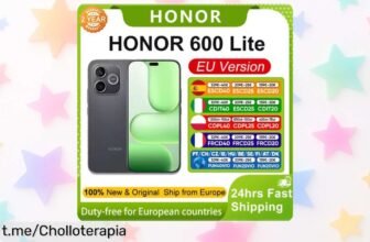 Móvil HONOR 600 Lite 5G con cámara de 108MP y pantalla AMOLED, ¡rebajado a precio de risa! Potencia sin romper el cerdito. Aprovecha esta locura antes que se acabe.