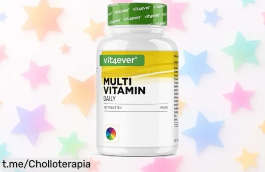Multivitaminas veganas de calidad europea para 15 meses: ¡un chollo brutal que te mantendrá al 100 cada día! No te quedes sin las tuyas y cuida tu salud ya.