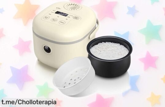 Olla arrocera Bear de 3,5 tazas: un super chollo para disfrutar de arroz perfecto sin líos ni complicaciones, ¡no te quedes sin la tuya y cocina con amor ya!