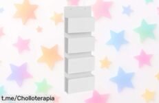 Organizador colgante de puerta SONGMICS: ¡Récord en orden con 4 bolsillos, chollazo para ganar espacio detrás de la puerta! Hazte con el tuyo y di adiós al desorden ya mismo.