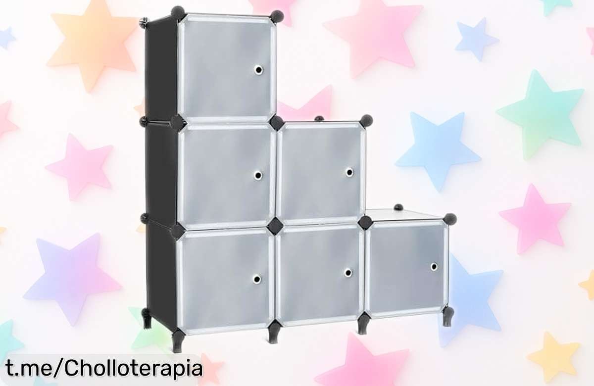 Organizador modular AWTATOS de 6 cubos con puertas: ordena tu vida sin gastar, ¡aprovecha este precio loco y deja el caos atrás ya!